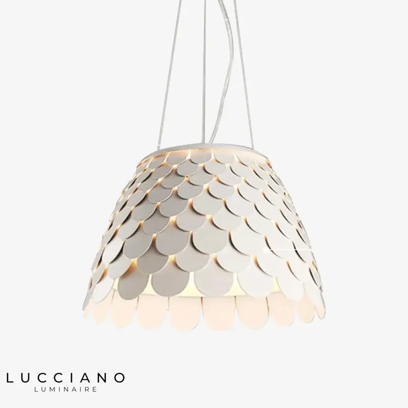 Colored conical LED pendant lamp