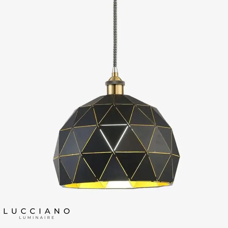 Round LED pendant light metal plates