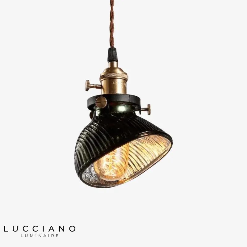 Black and gold LED pendant light
