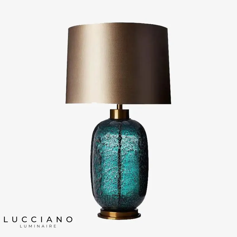 Designer patterned glass LED lamp