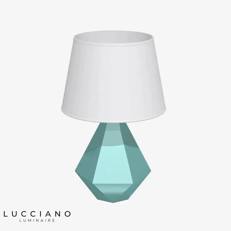 Crystal LED Lamp White Lampshade