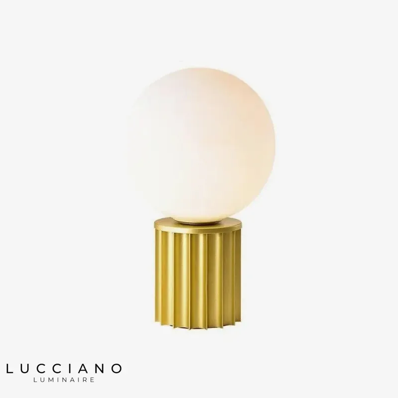Gold metal white LED design lamp