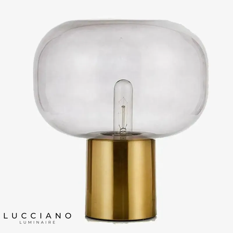 Designer LED lamp with gold base Luxury