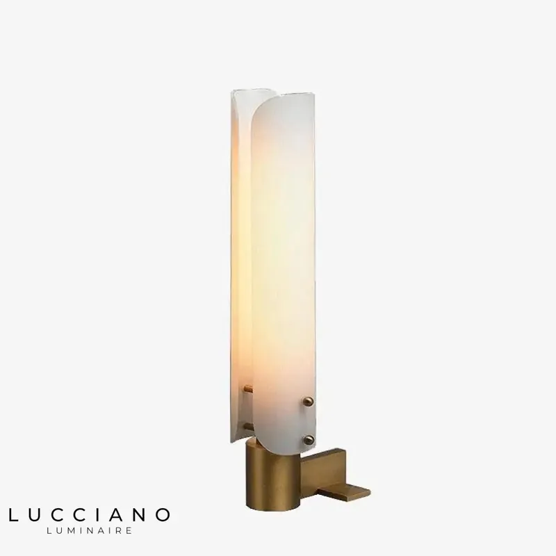 Designer LED lamp with double copper shade