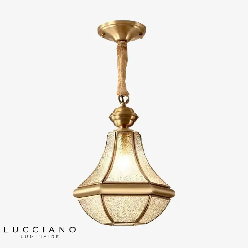 Balcony Gold Glass LED Pendant Light
