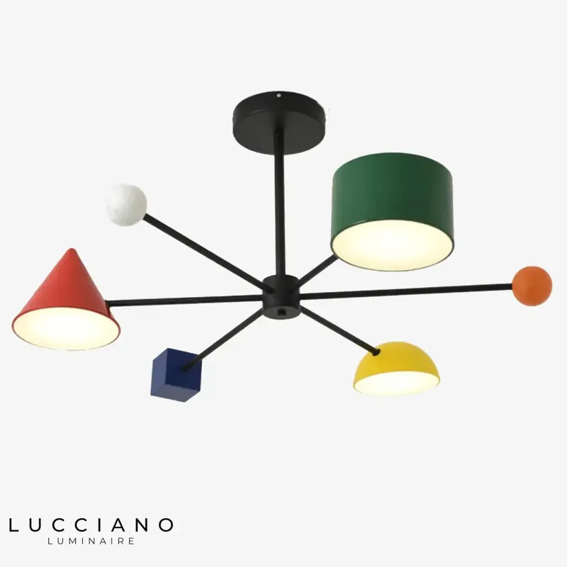 Children's Colorful Geometric LED Ceiling Light
