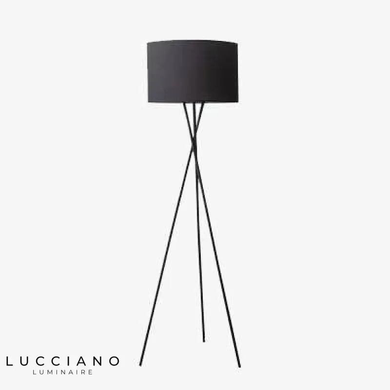 Tripod LED Floor Lamp with Fabric Shade