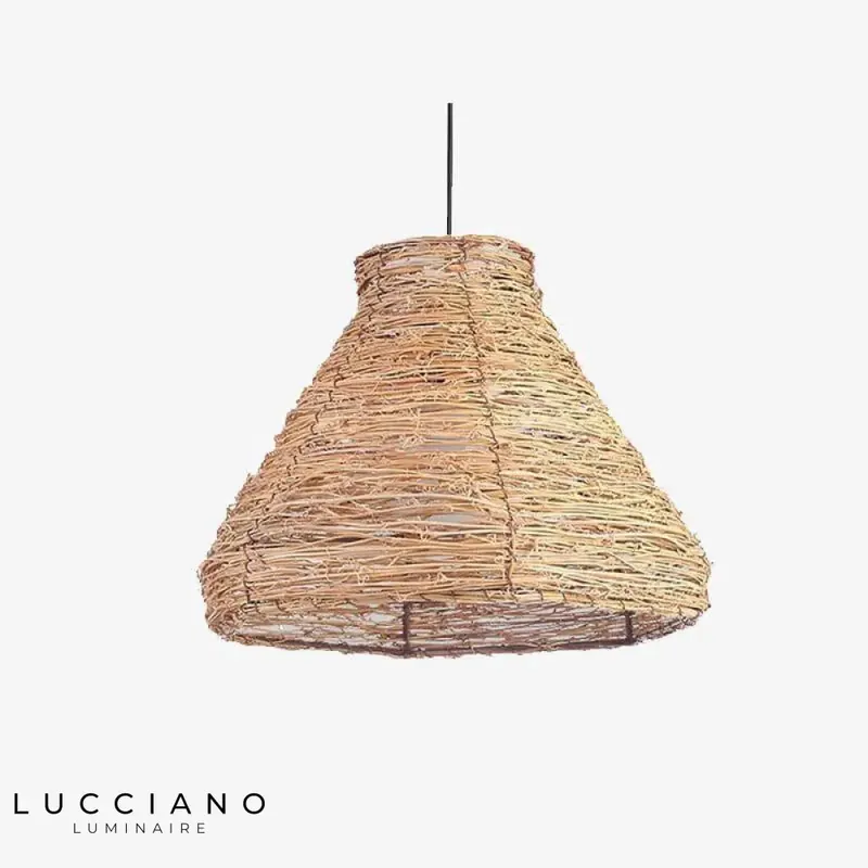Varied Shapes Rattan LED Pendant Light
