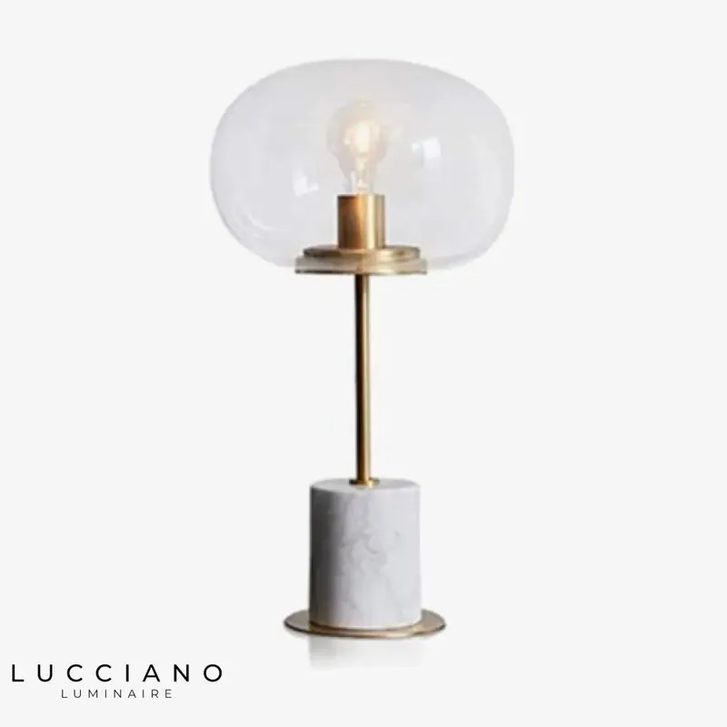 Marble and glass design LED lamp