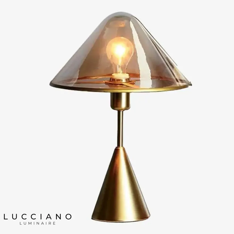 Conical gold base LED design lamp