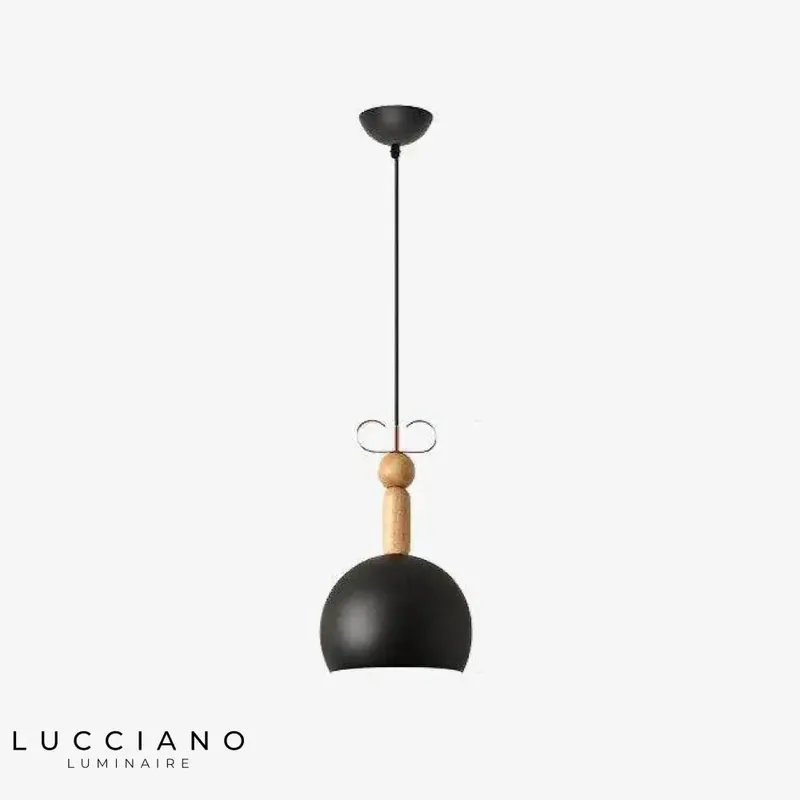 Modern multicolored wood chandelier