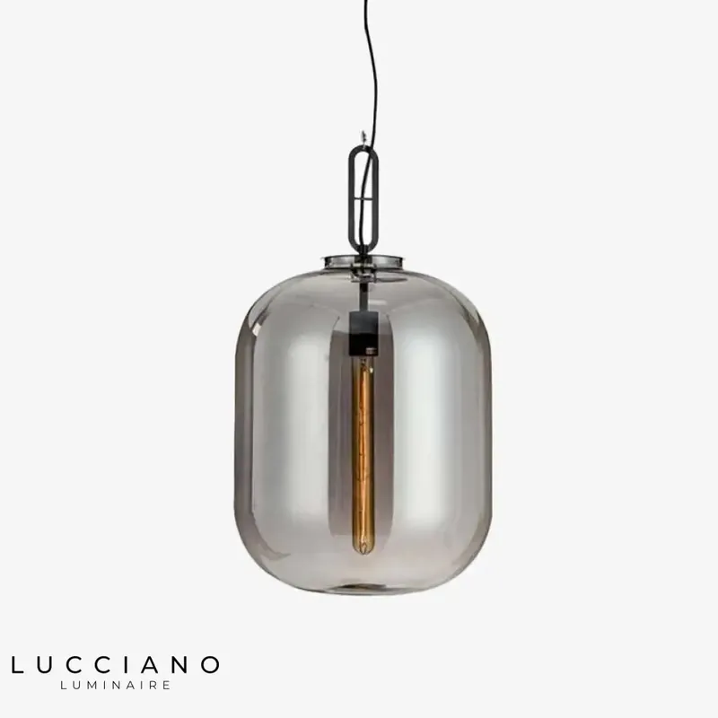 Smoked coloured glass balls pendant light