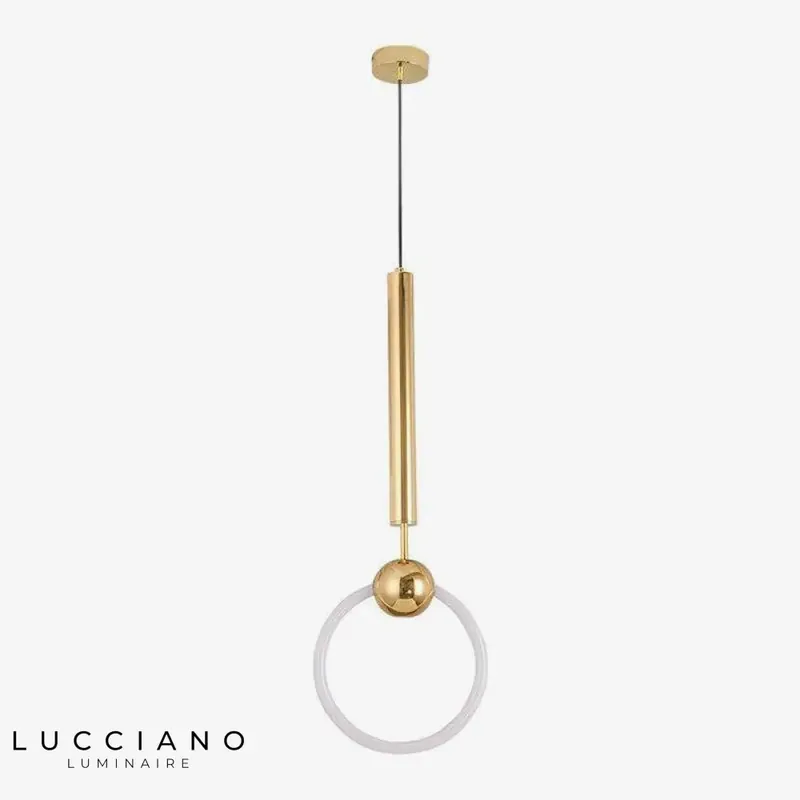 Jaxlong Golden Round LED Pendant Light