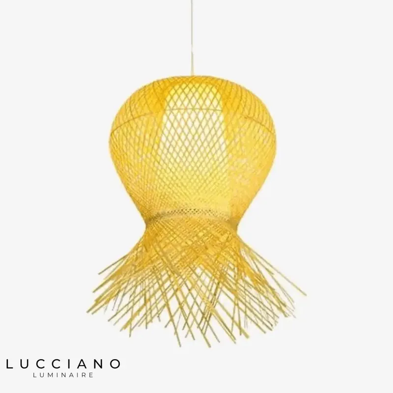 Woven Bamboo Pendant Design
