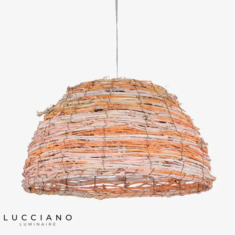 Teahouse Bamboo Half-Sphere Pendant Light