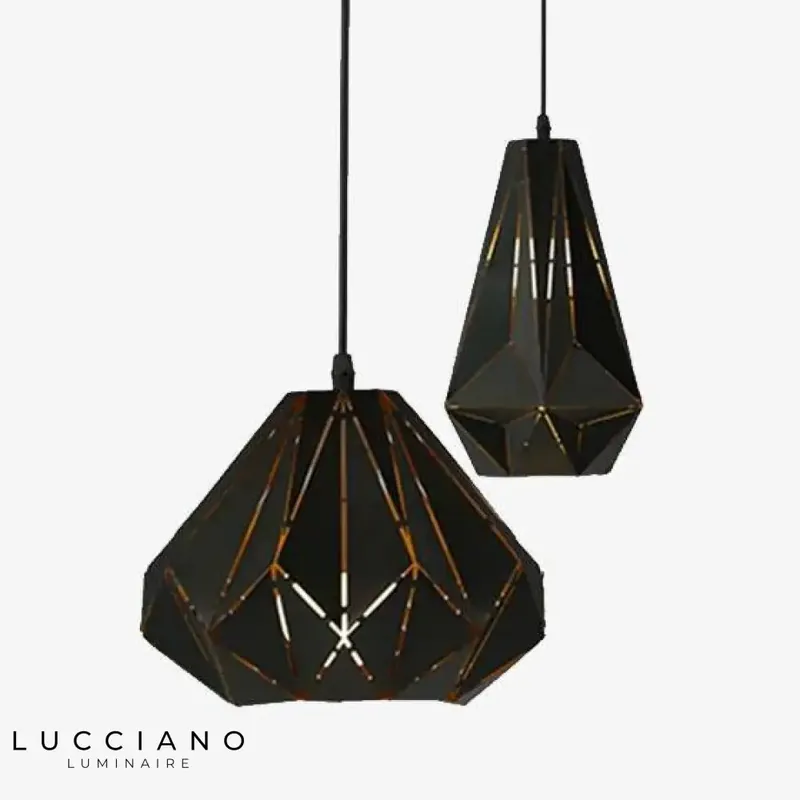 Black metal retro Loft pendant light