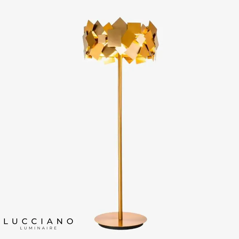 Designer luxury gold LED floor lamp