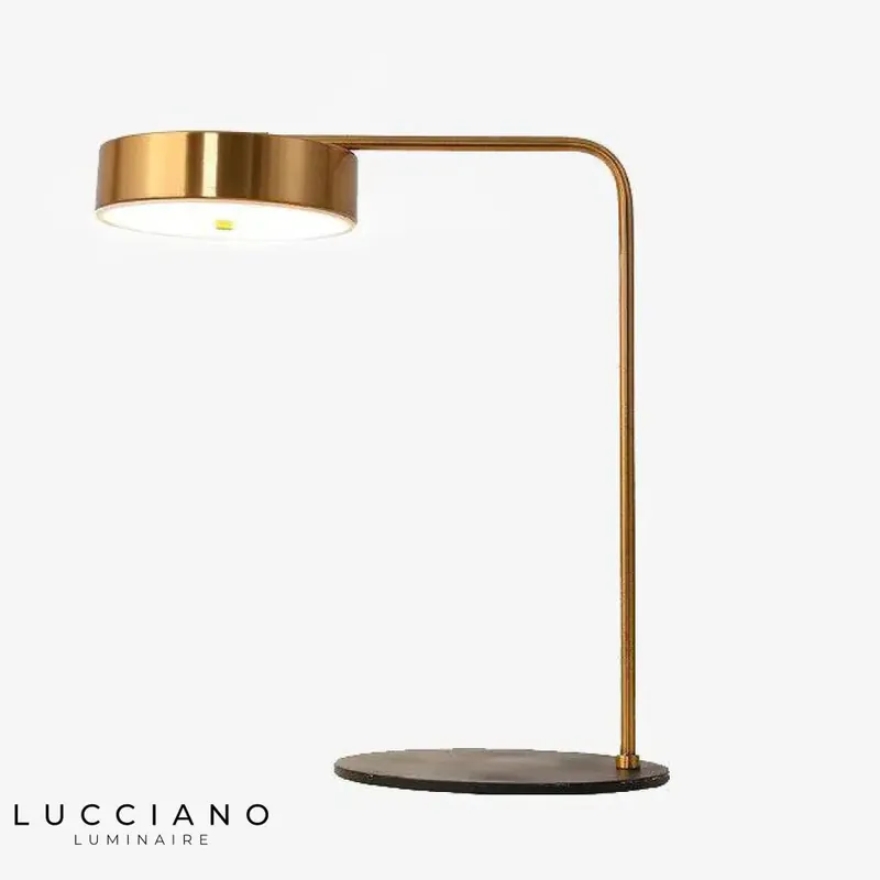 Rounded Golden Study Desk Lamp