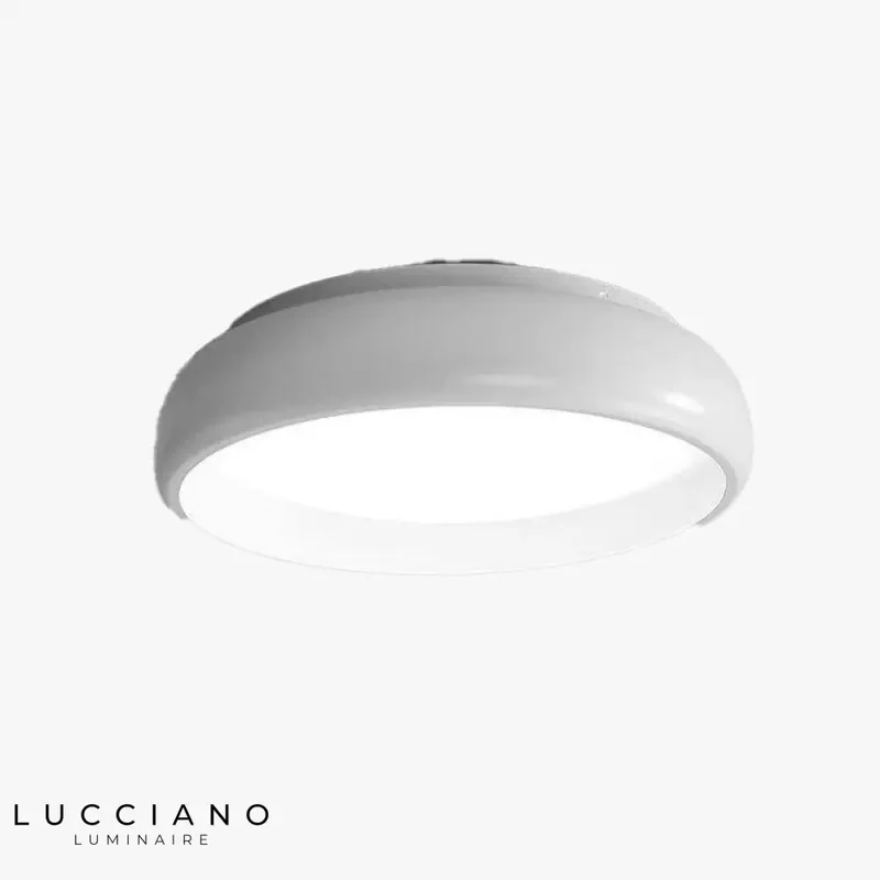 White Round Study Design Ceiling Light