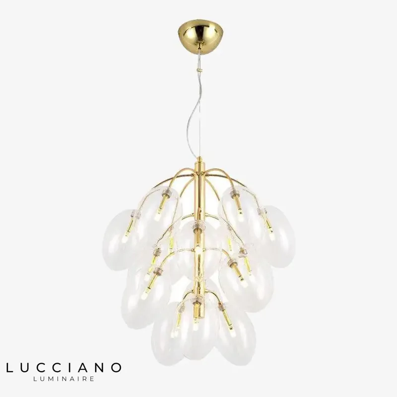 Glass Orb Suspension Lamp - Coffee