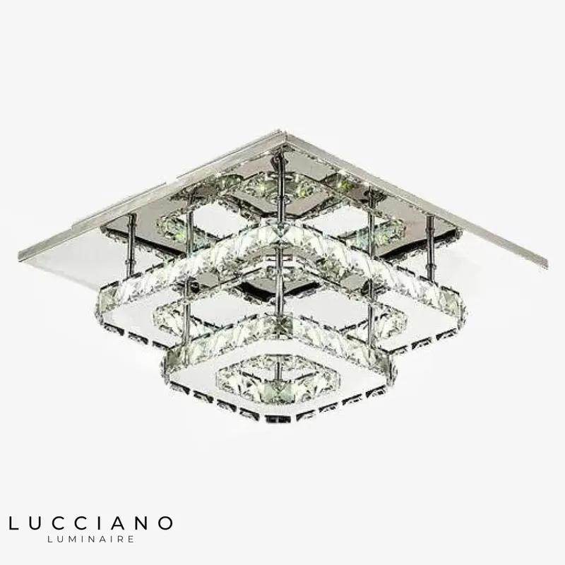 Square Crystal LED Ceiling Light