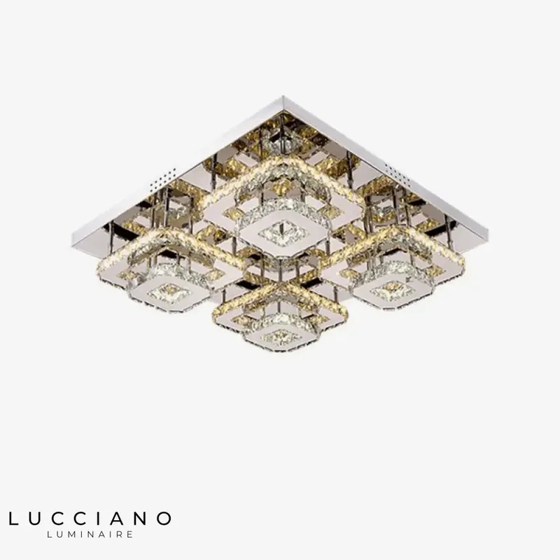 Square Crystal LED Ceiling Light