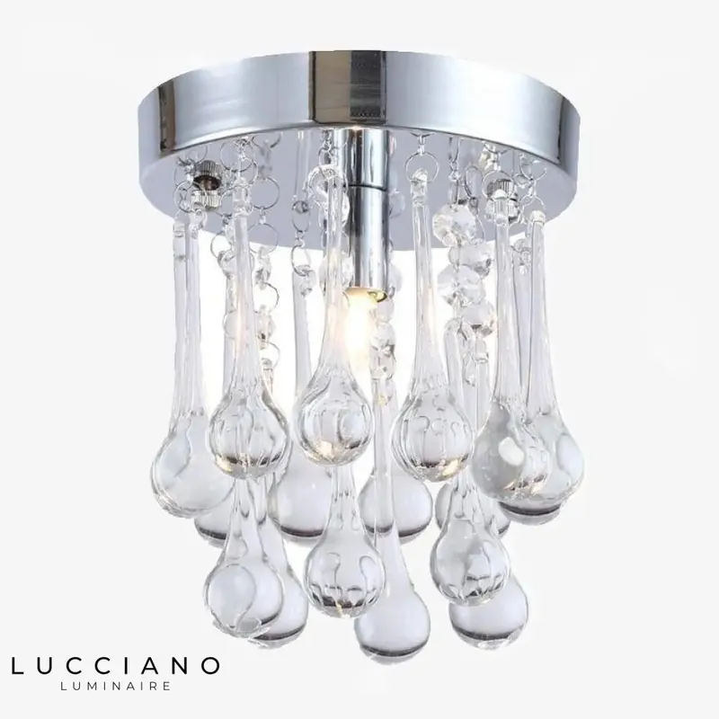 Chromed LED Crystal Ceiling Light