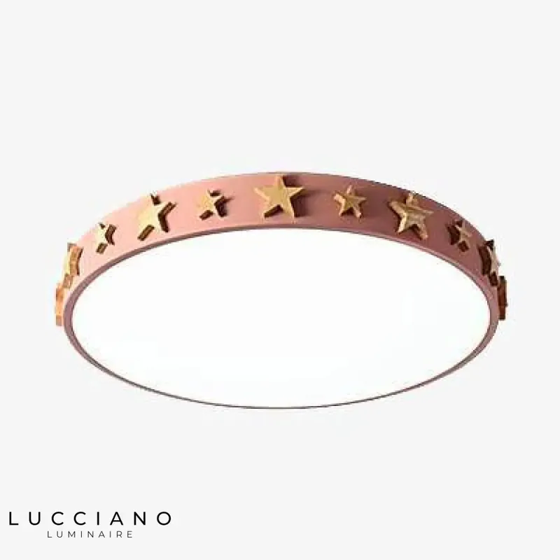 Colored Golden Stars LED Ceiling Light