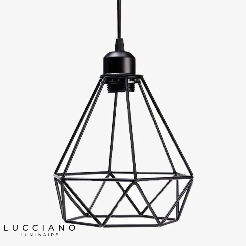 Triangular metal industrial lamp