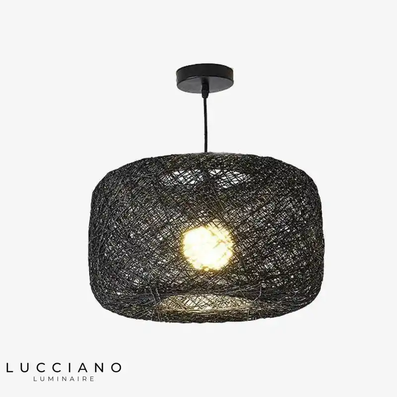 Country Coloured Fabric LED Pendant Light
