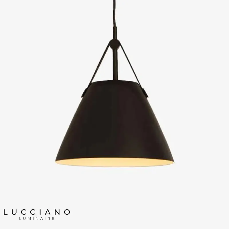 Botimi metal and fabric LED pendant light
