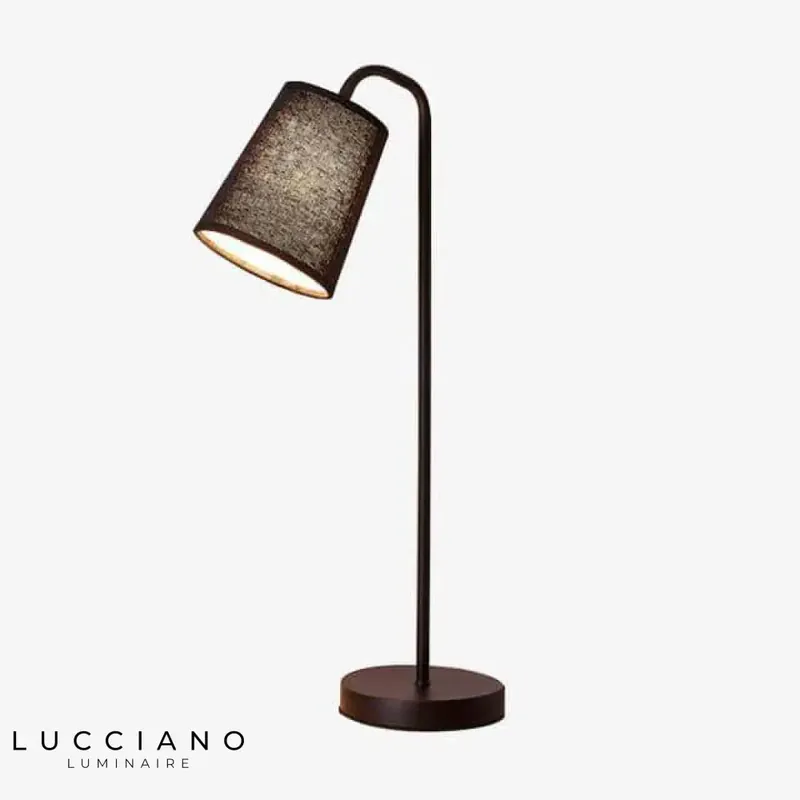 Straight floor LED lamp with shade