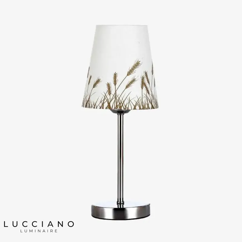 Chrome Wheat Bedside Lamp Shade