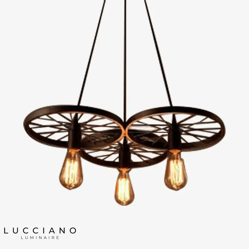 Rustic wagon wheel light fixture