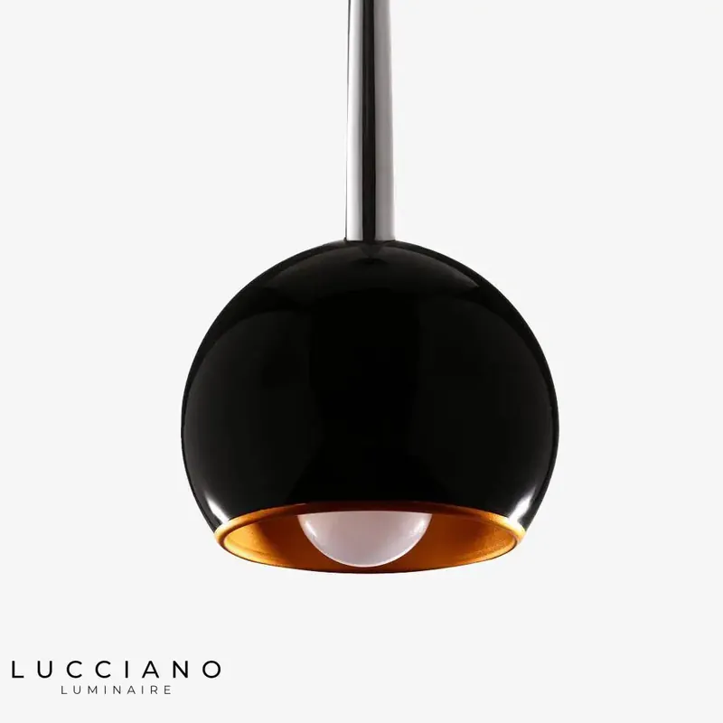 Black pearly ball LED pendant light