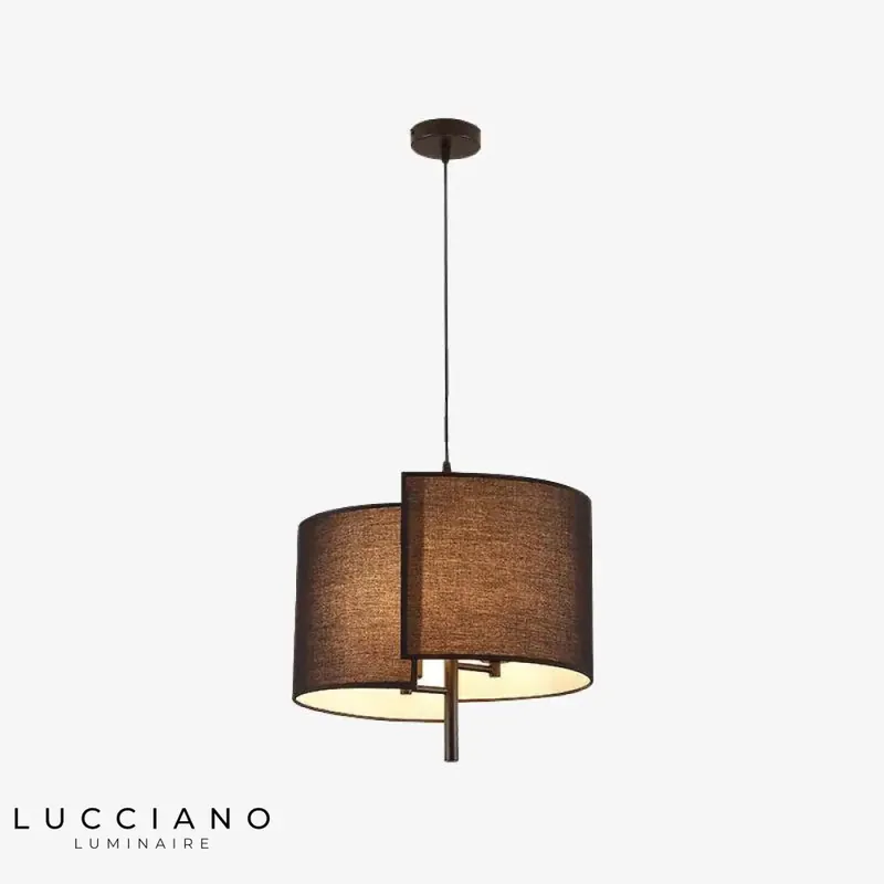 Round fabric LED chandelier