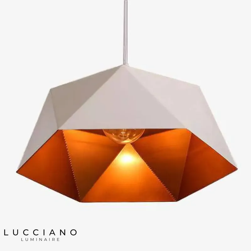 White Diamond Polygonal Pendant