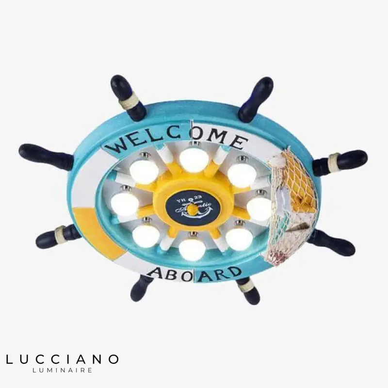 Boat wheel children's ceiling light