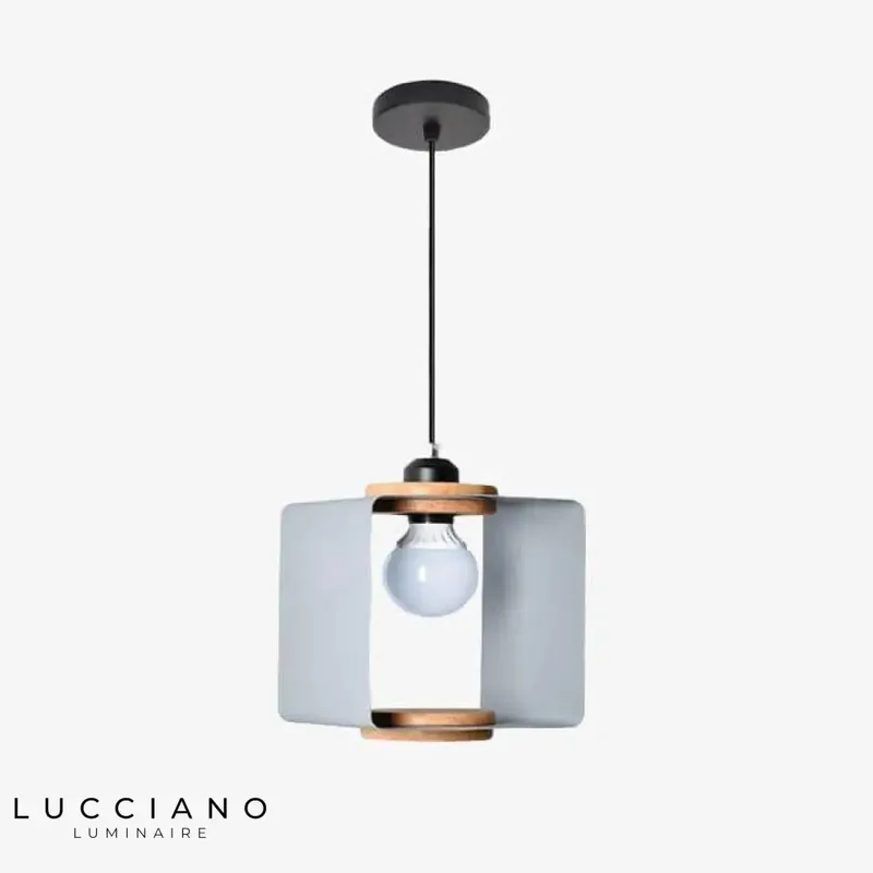 Colorful open cube pendant