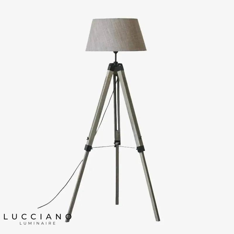 American Adjustable Fabric Tripod Floor Lamp