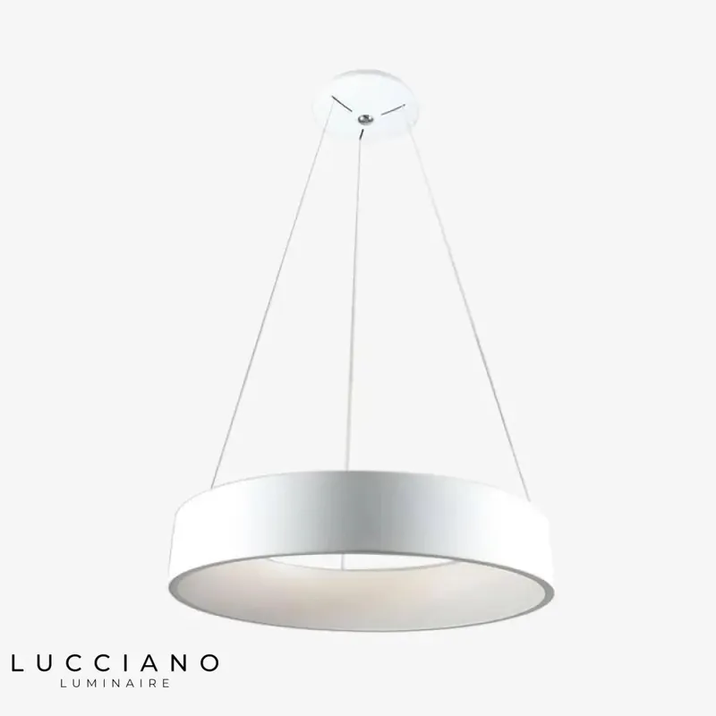 Designer aluminum LED ring chandelier