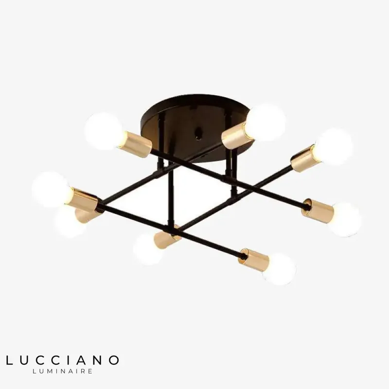 Rod Multi-Light Designer Metal Ceiling Lamp