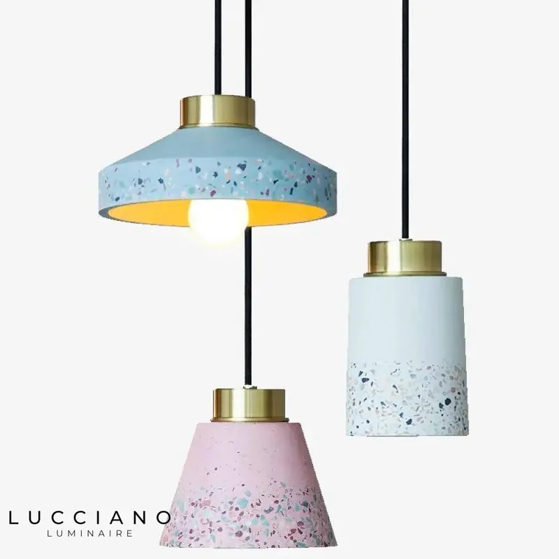 Vintage industrial cement pendant light
