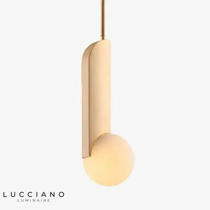 Gold Brass Sphere LED Pendant Light
