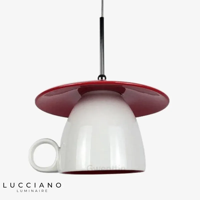Colored Ceramic Cup LED Pendant Light