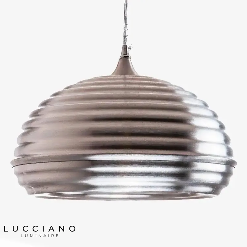 Chrome-plated aluminum LED pendant light