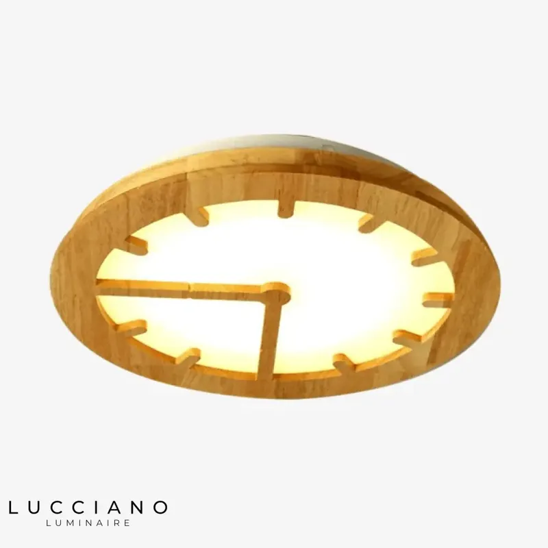 Wooden LED ceiling clock