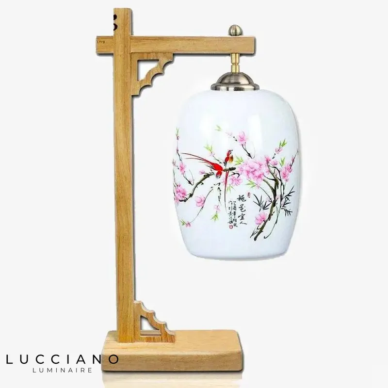Chinese Style Wooden Potence Lamp