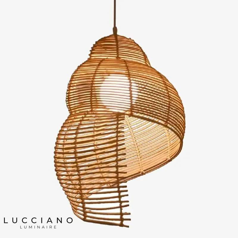 Suspended Asian wooden spiral