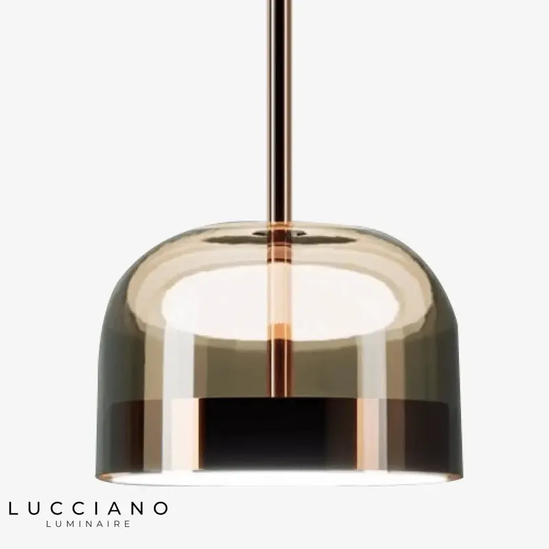 Chrome Design Glass LED Pendant Light